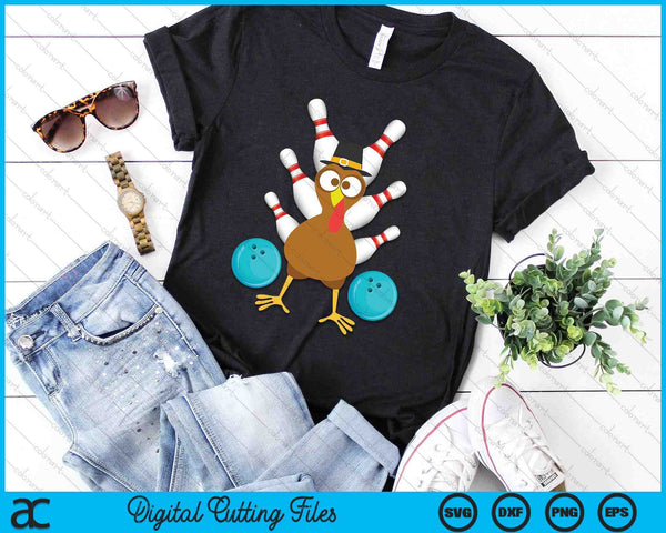 Bowling Turkey Thanksgiving SVG PNG Digital Cutting Files