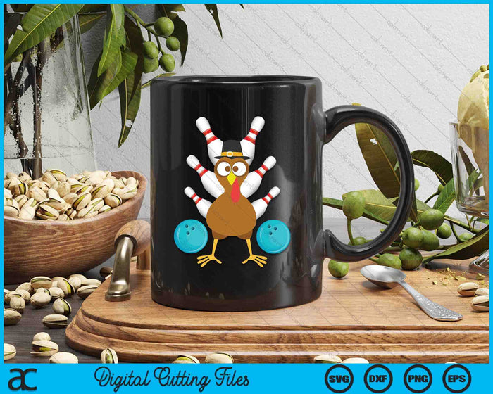 Bowling Turkey Thanksgiving SVG PNG Digital Cutting Files