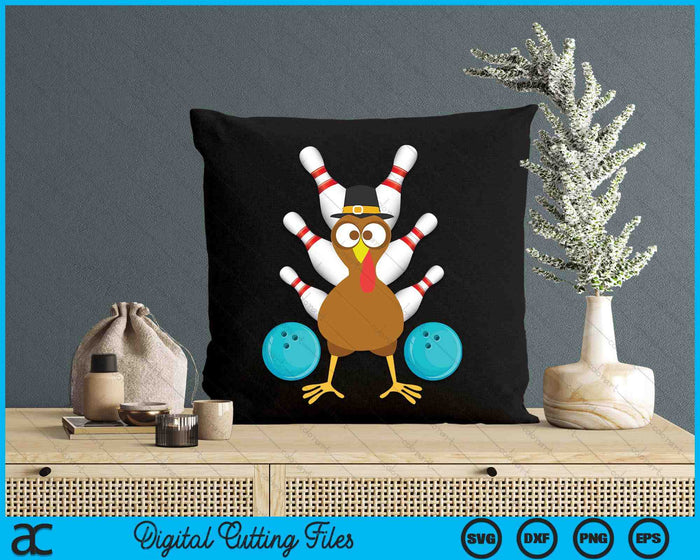 Bowling Turkey Thanksgiving SVG PNG Digital Cutting Files