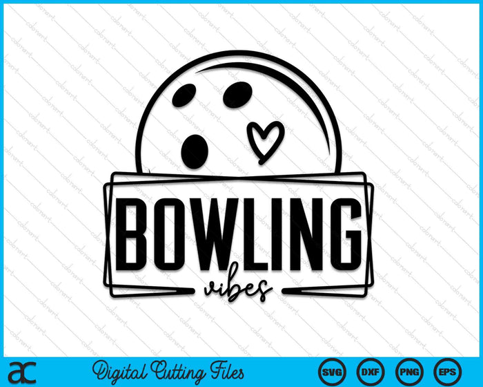 Bowling Vibes Game Day Sports SVG PNG Digital Printable Files