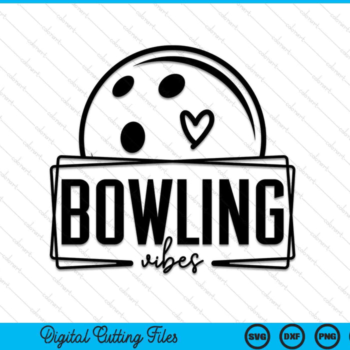 Bowling Vibes Game Day Sports SVG PNG Digital Printable Files