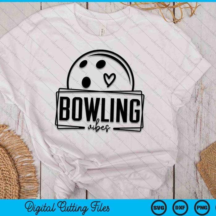 Bowling Vibes Game Day Sports SVG PNG Digital Printable Files