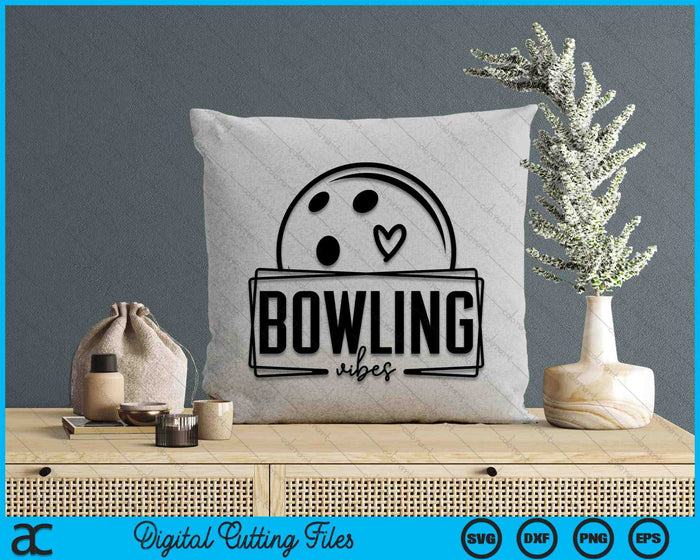 Bowling Vibes Game Day Sports SVG PNG Digital Printable Files