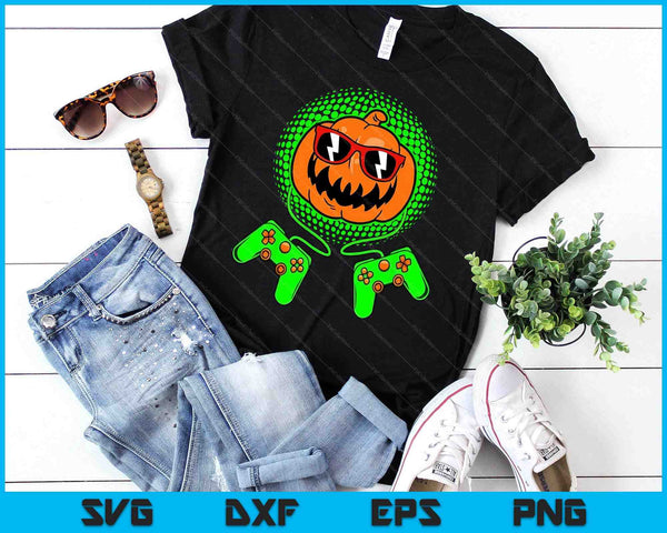 Boys Halloween Jack O Lantern Gamer Kids Men Halloween SVG PNG Digital Printable Files