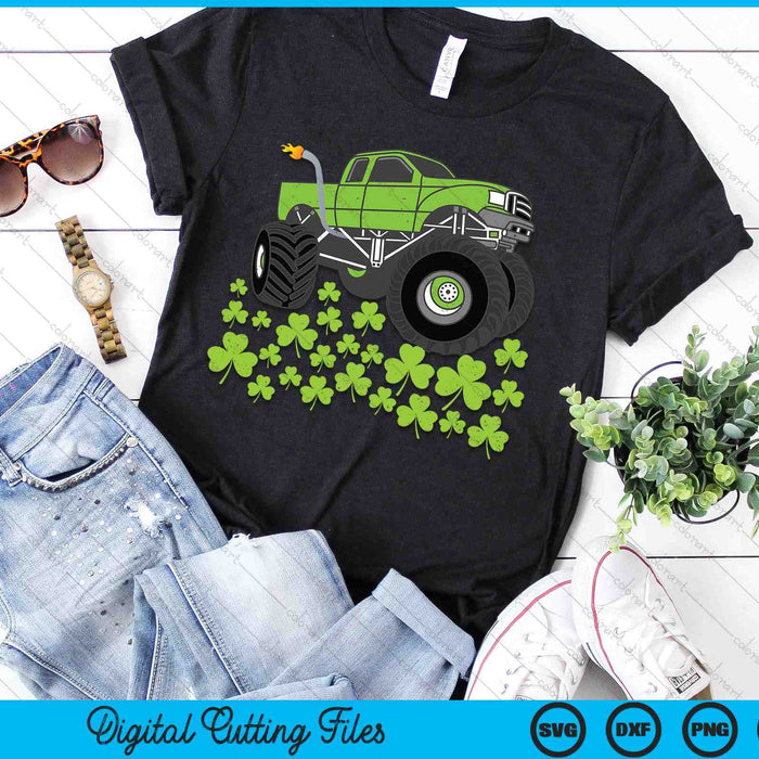 Boys St Patricks Day Toddler Lucky Monster Truck SVG PNG Digital Printable Files