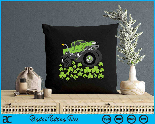 Boys St Patricks Day Toddler Lucky Monster Truck SVG PNG Digital Printable Files