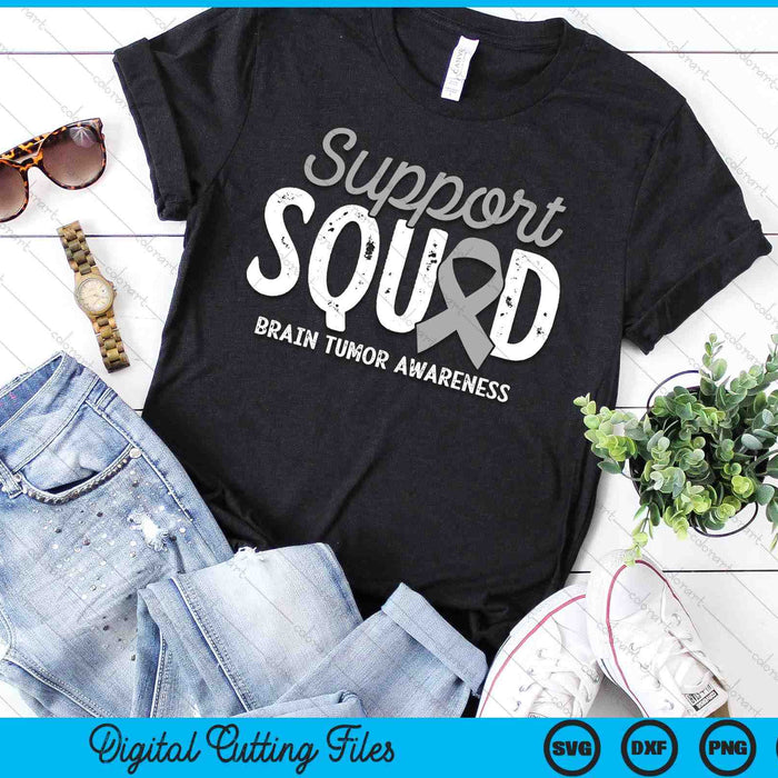 Brain Tumor Awareness Support Squad Warrior Survivor Crew SVG PNG Digital Printable Files