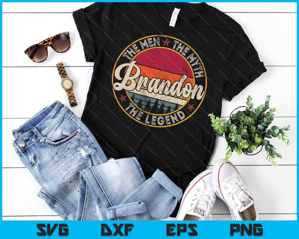 Brandon The Man The Myth The Legend Personalized Name SVG PNG Digital Printable Files