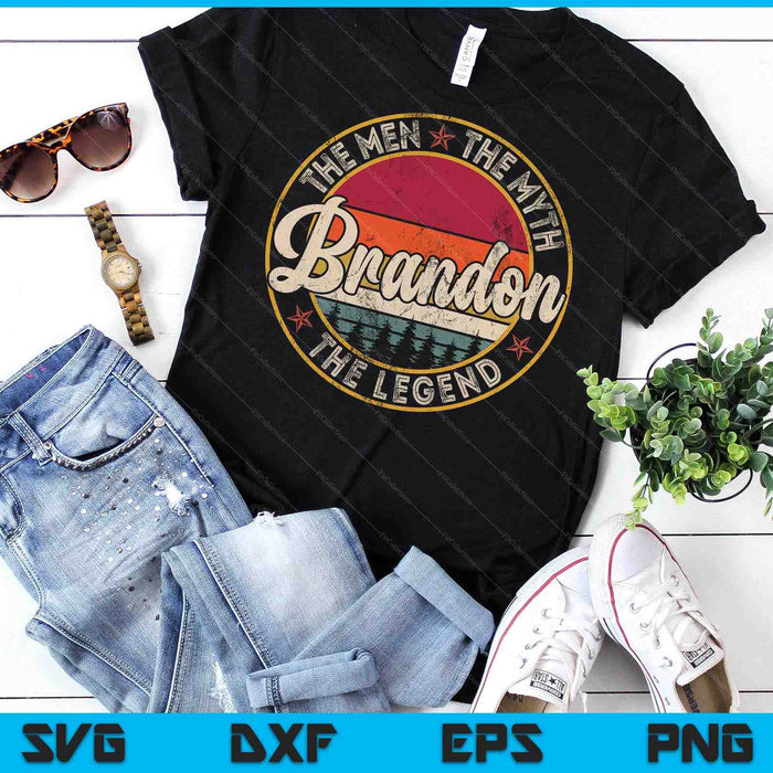 Brandon The Man The Myth The Legend Personalized Name SVG PNG Digital Printable Files