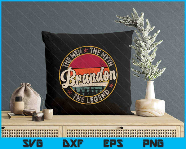 Brandon The Man The Myth The Legend Personalized Name SVG PNG Digital Printable Files