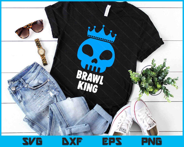 Brawl King Brawling Gamer Gaming SVG PNG Digital Printable Files