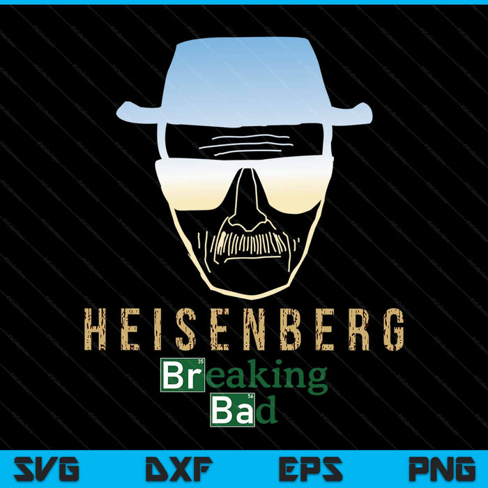 Breaking Bad Heisenberg Desert Horizon Outline SVG PNG Cutting Printable Files
