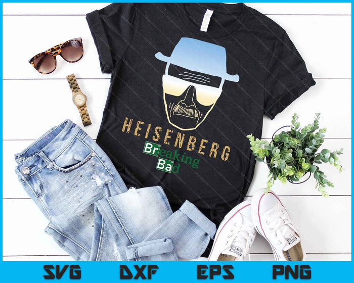 Breaking Bad Heisenberg Desert Horizon Outline SVG PNG Cutting Printable Files