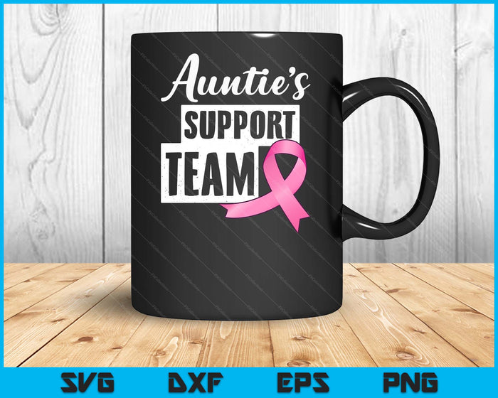Breast Cancer Auntie Support Breast Cancer Awareness SVG PNG Digital Cutting Files