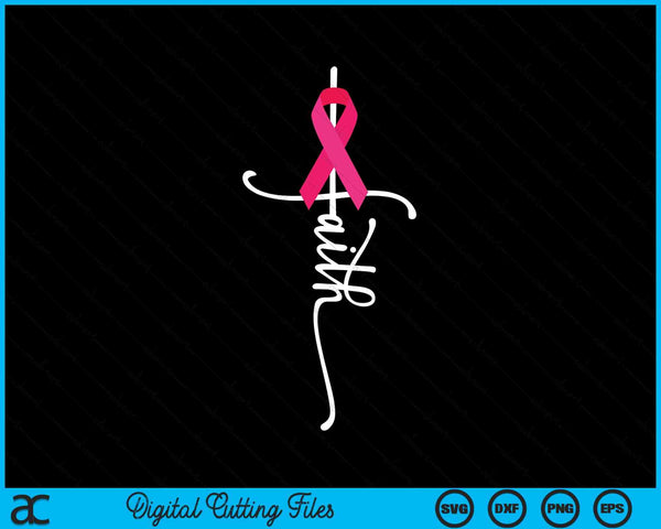 Breast cancer faith awareness SVG cut file