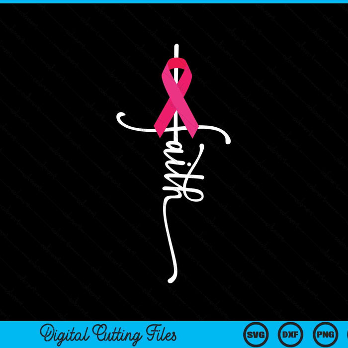 Breast cancer faith awareness SVG cut file