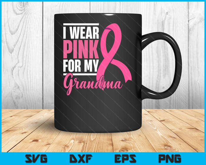 Breast Cancer Grandma Support Breast Cancer Awareness SVG PNG Digital Cutting Files