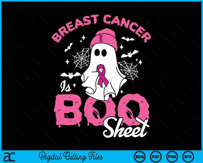 Breast Cancer Is Boo Sheet Halloween Breast Cancer Awareness SVG PNG Digital Cutting File