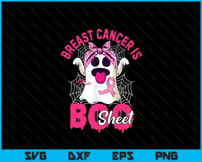 Breast Cancer Is Boo Sheet Halloween Breast Cancer Awareness SVG PNG Digital Printable Files