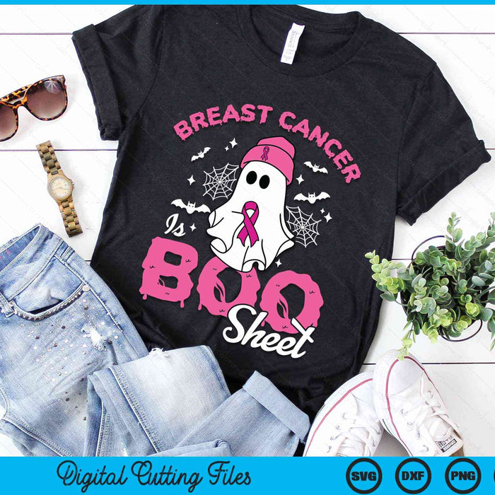 Breast Cancer Is Boo Sheet Halloween Breast Cancer Awareness SVG PNG Digital Cutting File