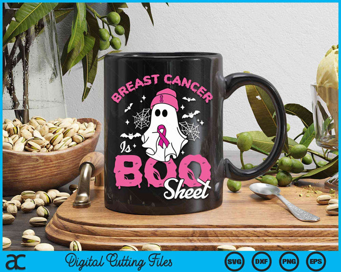 Breast Cancer Is Boo Sheet Halloween Breast Cancer Awareness SVG PNG Digital Cutting File