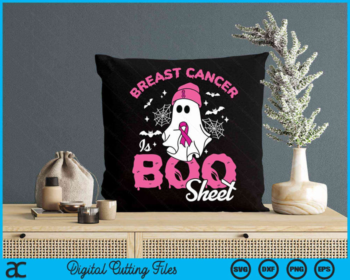 Breast Cancer Is Boo Sheet Halloween Breast Cancer Awareness SVG PNG Digital Cutting File