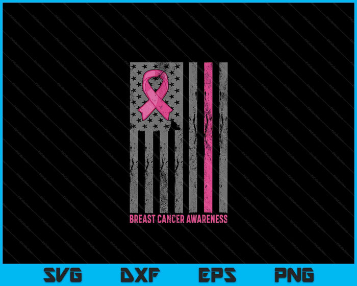 Breast Cancer Shirts American Flag Breast Cancer Awareness SVG PNG Digital Cutting File
