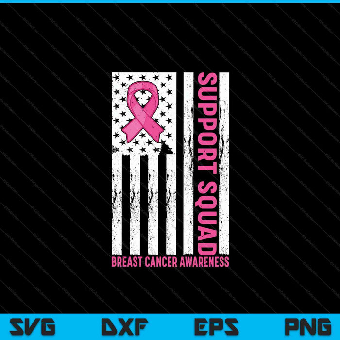 Breast cancer support squad awareness SVG cut file
