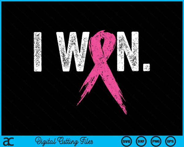 Breast cancer survivor I won awareness SVG cut file