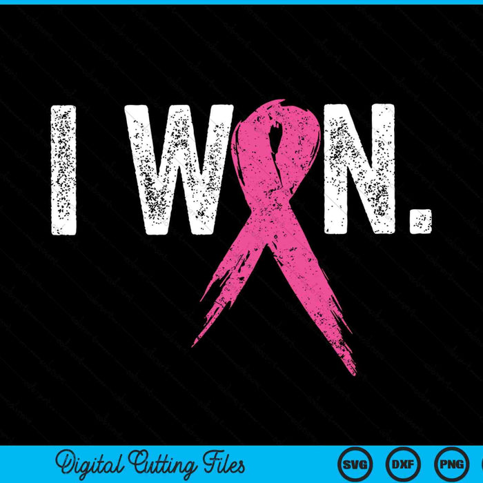 Breast cancer survivor I won awareness SVG cut file