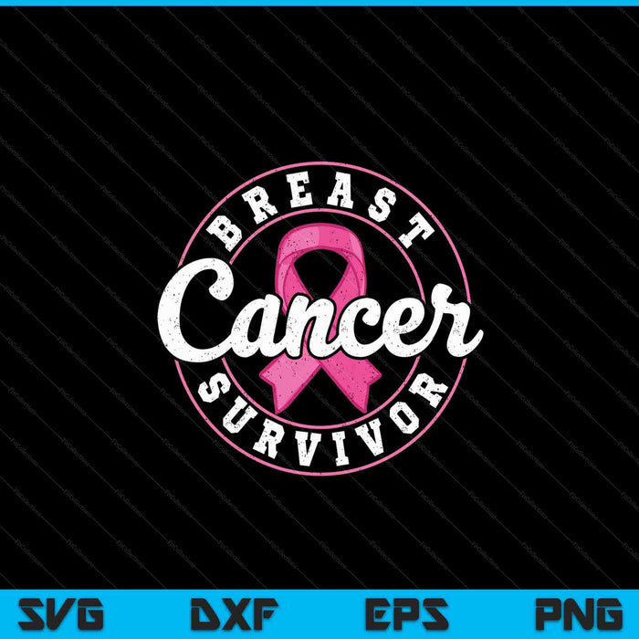 Breast cancer survivor pink awareness fight SVG cut file
