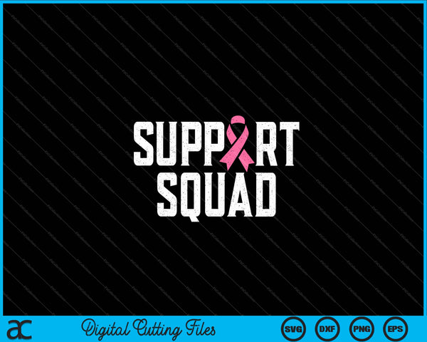 Breast cancer warrior support squad awareness SVG cut file