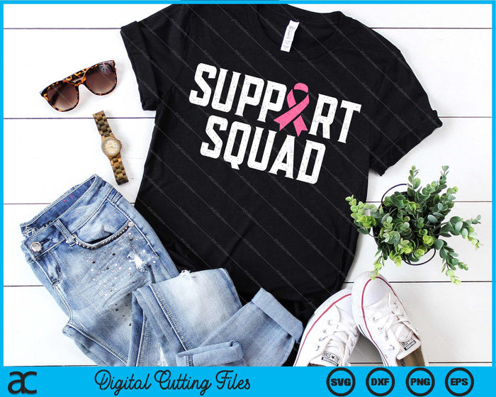 Breast Cancer Warrior Support Squad Breast Cancer Awareness SVG PNG Cutting Printable Files