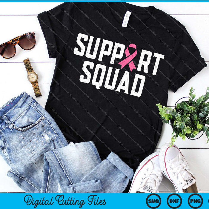 Breast Cancer Warrior Support Squad Breast Cancer Awareness SVG PNG Cutting Printable Files