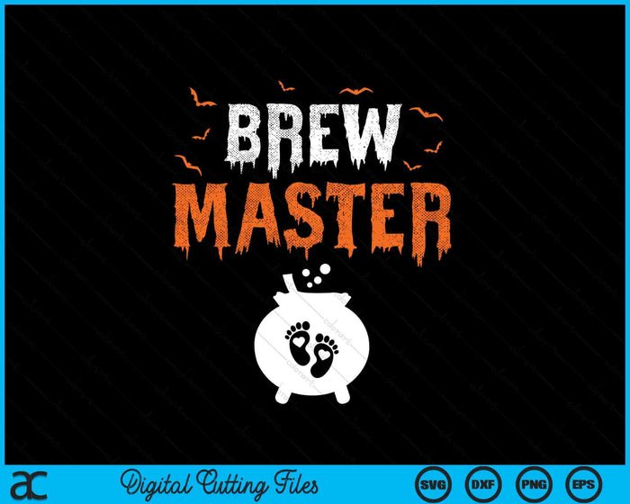 Brew Master Halloween Baby Reveal Pregnancy Announcement SVG PNG Digital Cutting Files