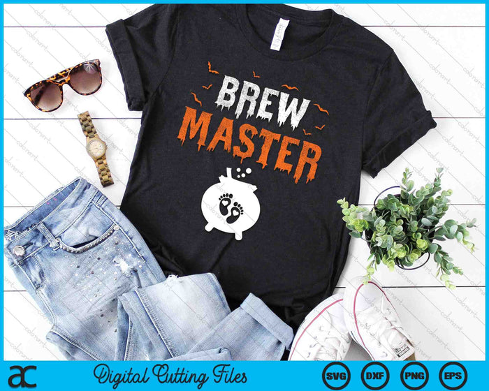 Brew Master Halloween Baby Reveal Pregnancy Announcement SVG PNG Digital Cutting Files