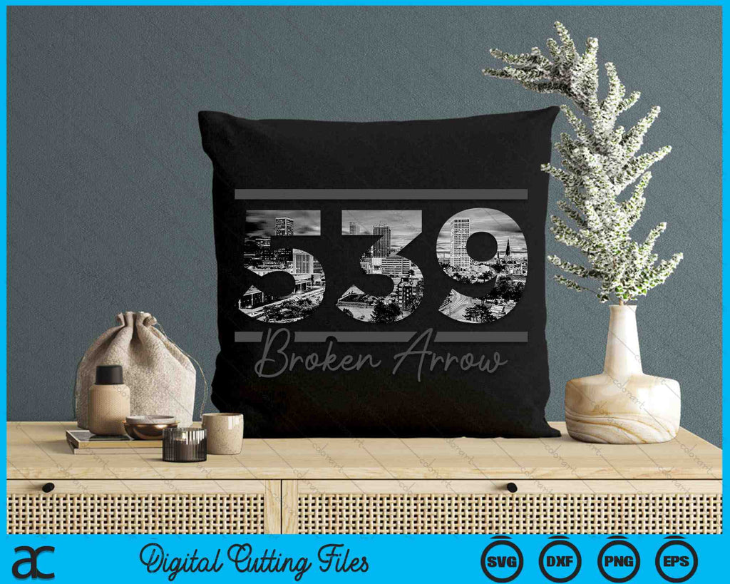 Broken Arrow 539 Area Code Skyline Oklahoma Vintage SVG Cutting Files ...