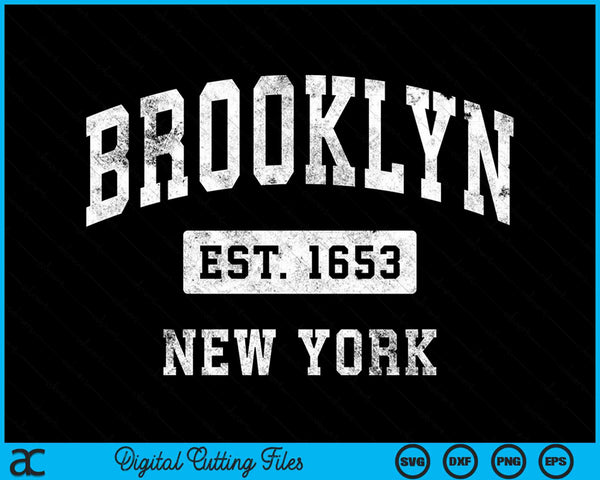 Brooklyn New York NY Vintage Established Sports Design SVG PNG Digital Cutting File