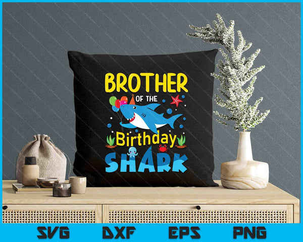 Brother Birthday Kids Shark Party Matching Family SVG PNG Digital Printable Files