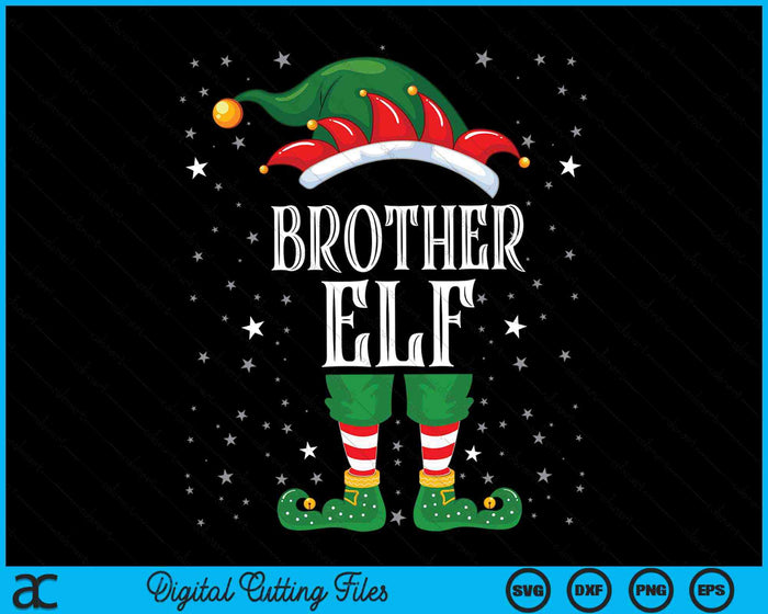 Brother Elf Family Christmas SVG PNG Digital Cutting Files