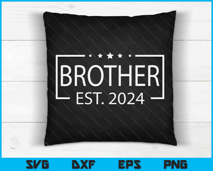 Broeder Est. 2024 gepromoveerd tot Brother 2024 SVG PNG digitale afdrukbare bestanden