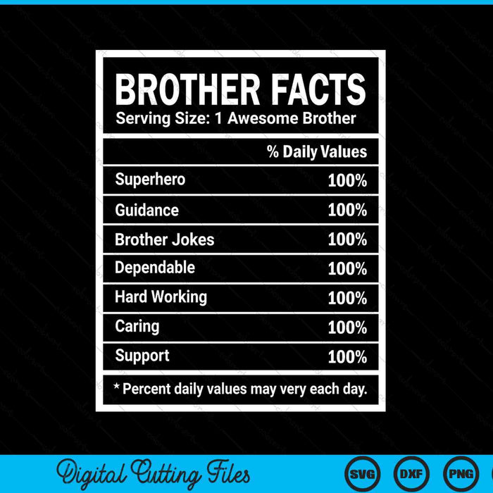 Brother facts Father's Day SVG cut file