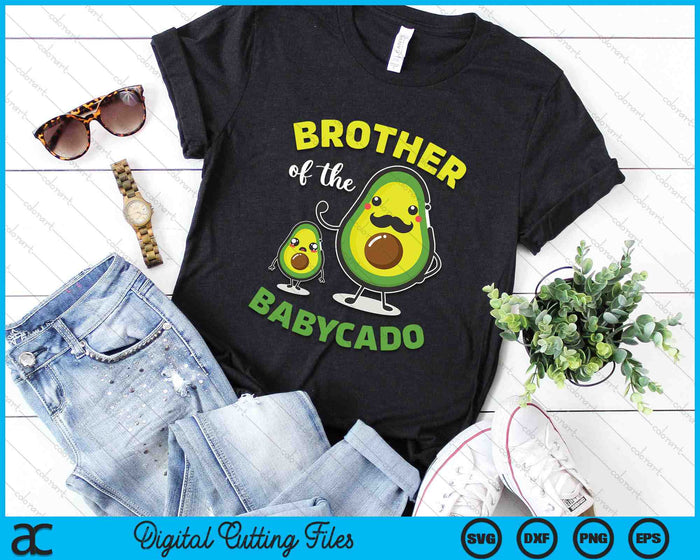 Broer van de Babycado Avocado-familie bijpassende SVG PNG digitale afdrukbare bestanden
