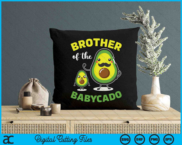 Broer van de Babycado Avocado-familie bijpassende SVG PNG digitale afdrukbare bestanden