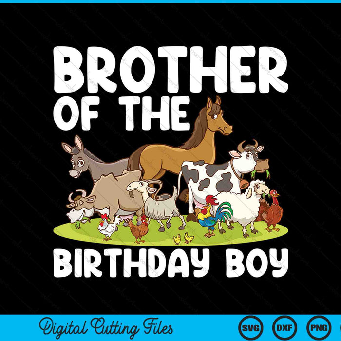 Broer van het feestvarken boerderijdieren thema SVG PNG digitale snijbestanden 