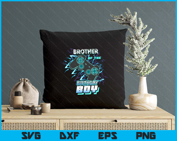 Brother Of The Birthday Boy Matching Video Game Birthday Party SVG PNG Digital Printable Files