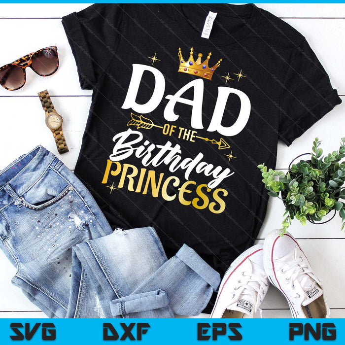Brother Of The Birthday Princess Girl Party Matching Family SVG PNG Digital Printable Files