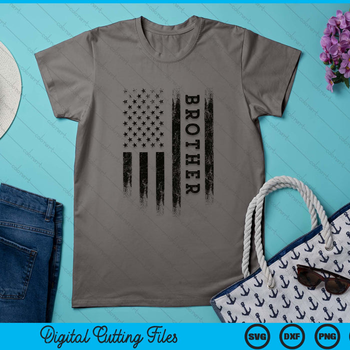 Brother Patriotic American USA Flag SVG PNG Digital Printable Files