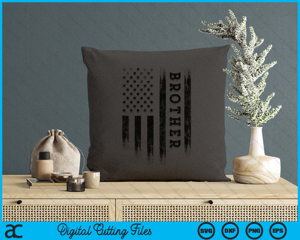 Brother Patriotic American USA Flag SVG PNG Digital Printable Files