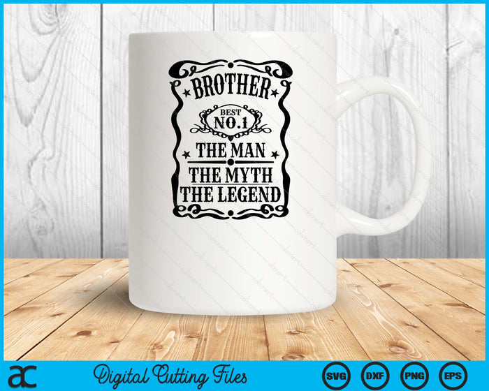 Brother The Man The Myth The Legend Retro Gift for Dad Father's Day SVG PNG Digital Cutting Files